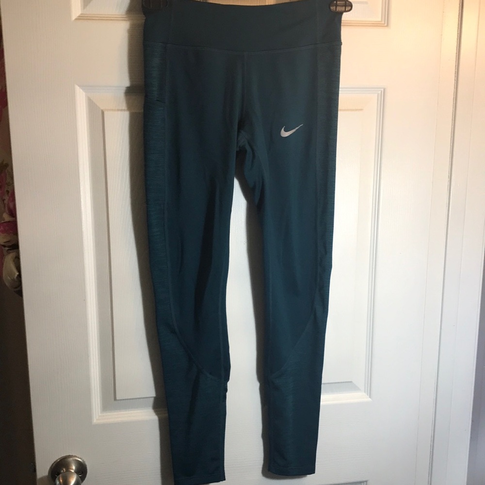 Nike Dri-fit athletic legging, small, green